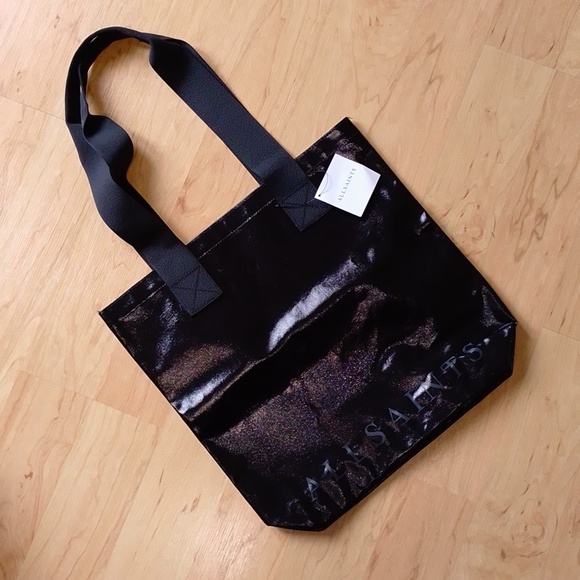 Allsaints All Saints Large Black Silky Tote bag - Picture 2 of 9